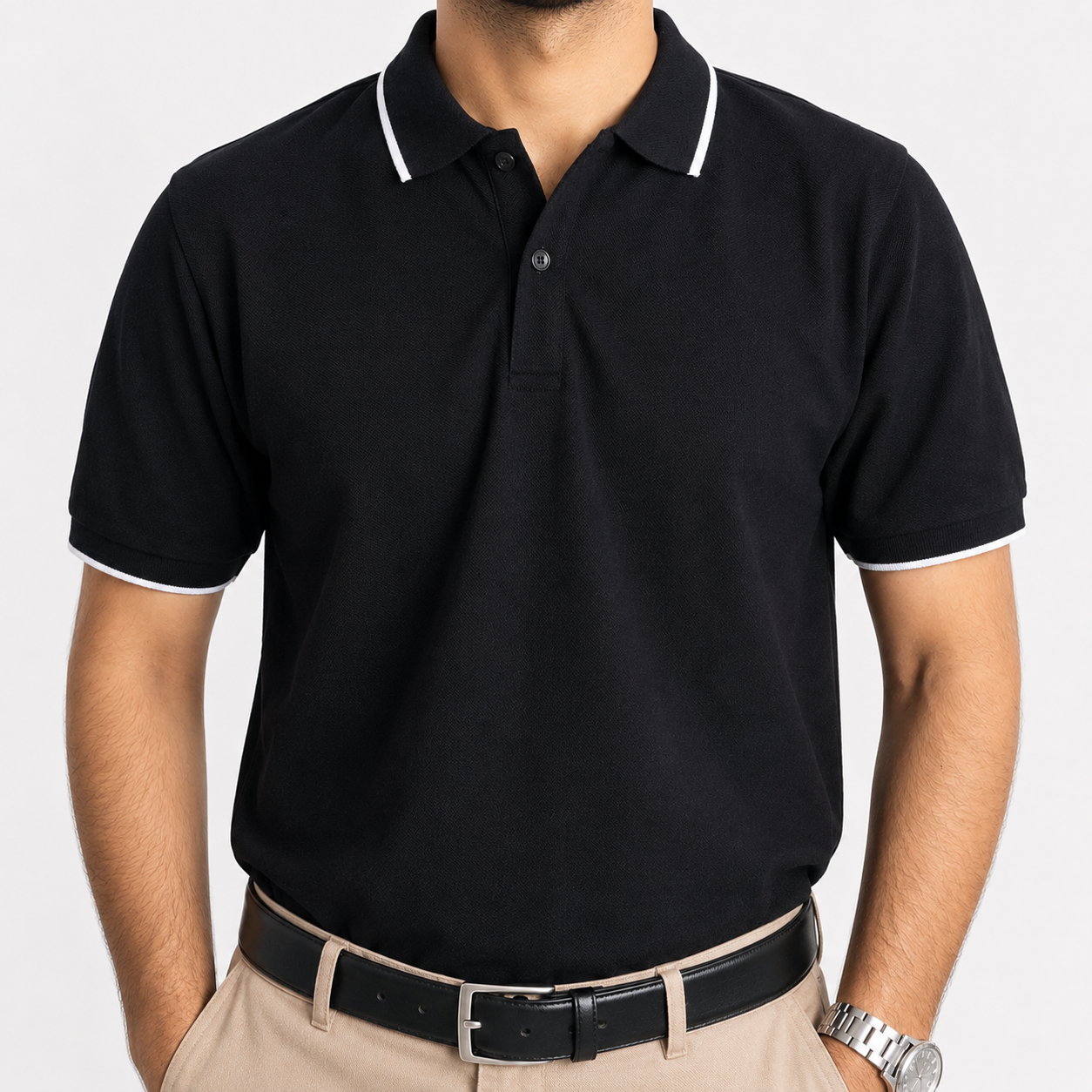 Premium Polo-Classic Black