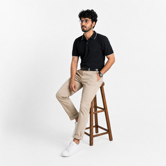 Premium Polo-Classic Black